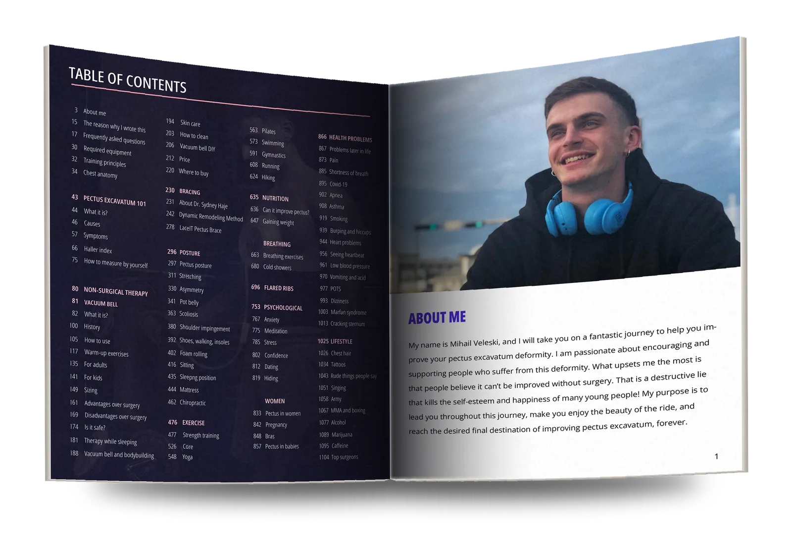 The Breathe Deeper contents spread, listing all 93 chapters with their page numbers