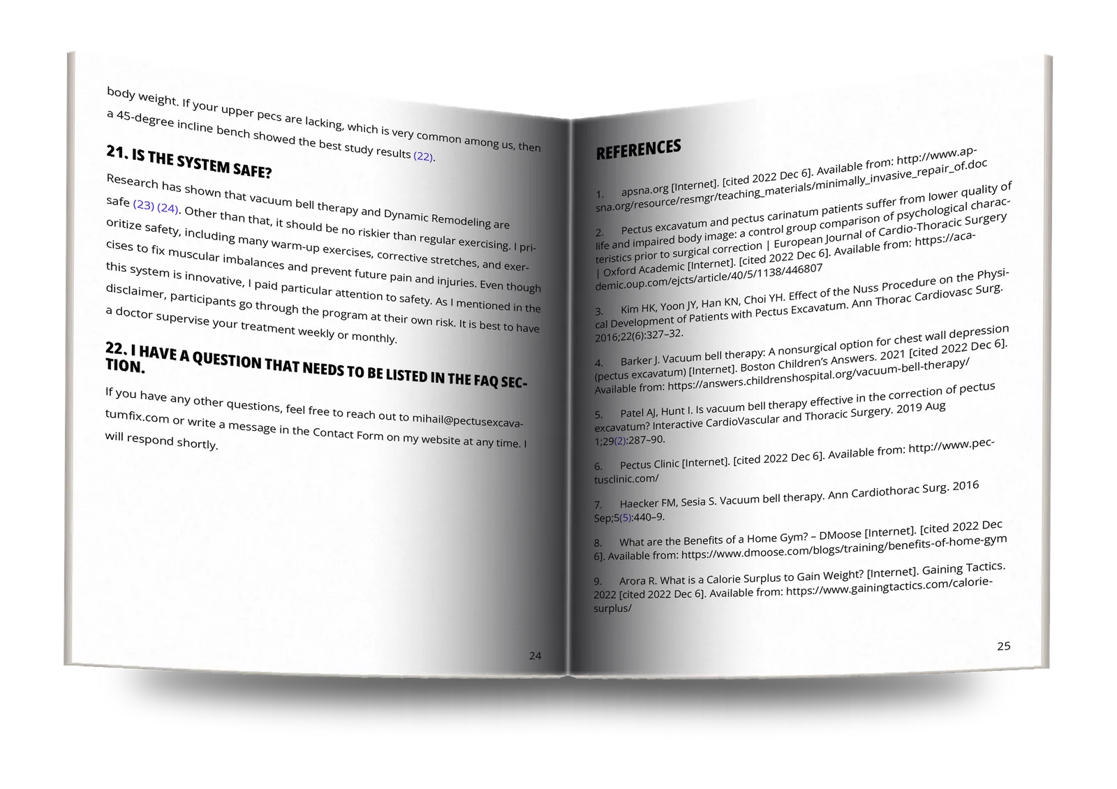 A two-column reference list closing one of the chapters
