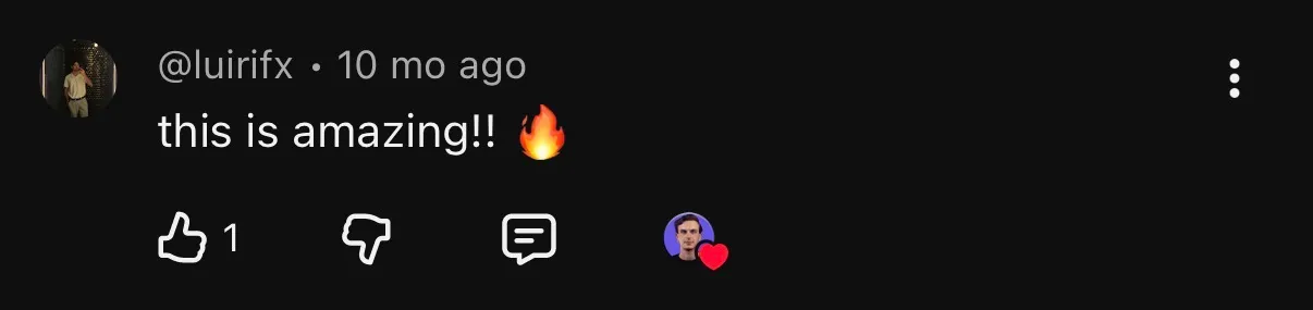 YouTube comment: this is amazing