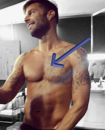 Ricky martin sunken chest