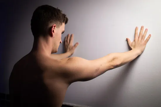 Wall press exercise