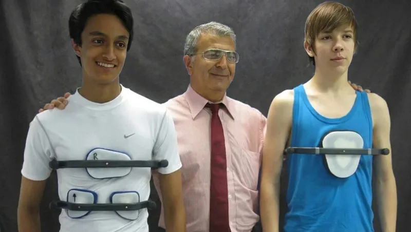 Dr. Sydney Haje with his pectus deformity patients