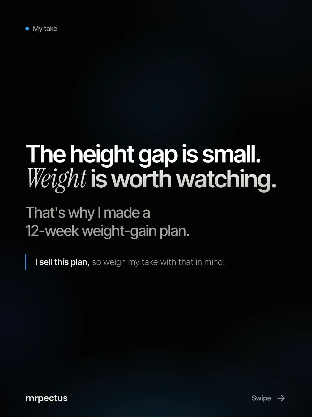 My take: the height gap is small. Weight is worth watching. That's why I made a 12-week weight-gain plan. I sell this plan, so weigh my take with that in mind.